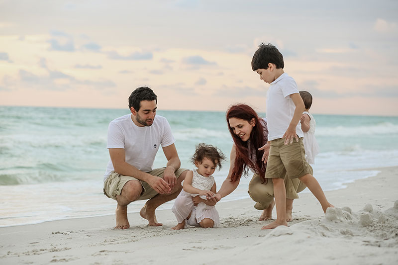 Family beach portraits in Clearwater Beach