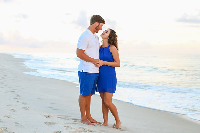 Sunrise Engagement Photography Gulf Shores Photographer Orange Beach Portraits Fort Morgan Couple Photography Gulf State Park Pictures