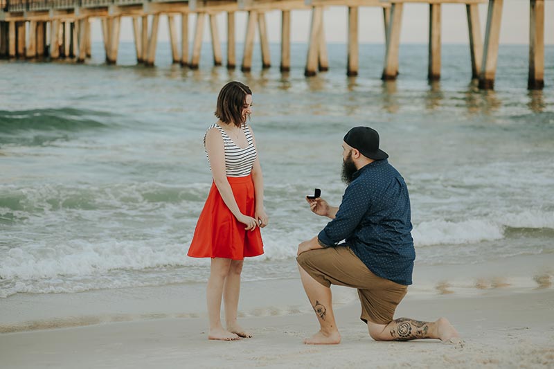 gulf shores beach portrait photography gulf shores alabama photographers surprise proposal