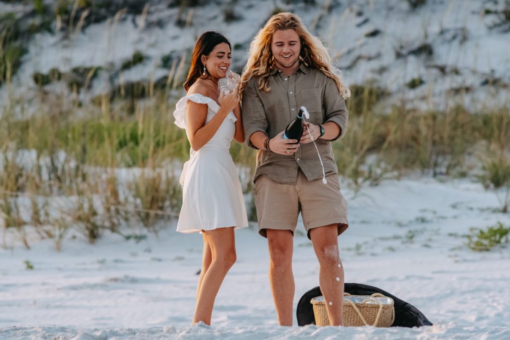 Surprise Proposal 30A Photographers Santa Rosa Beach Photography Florida Beach Photographer