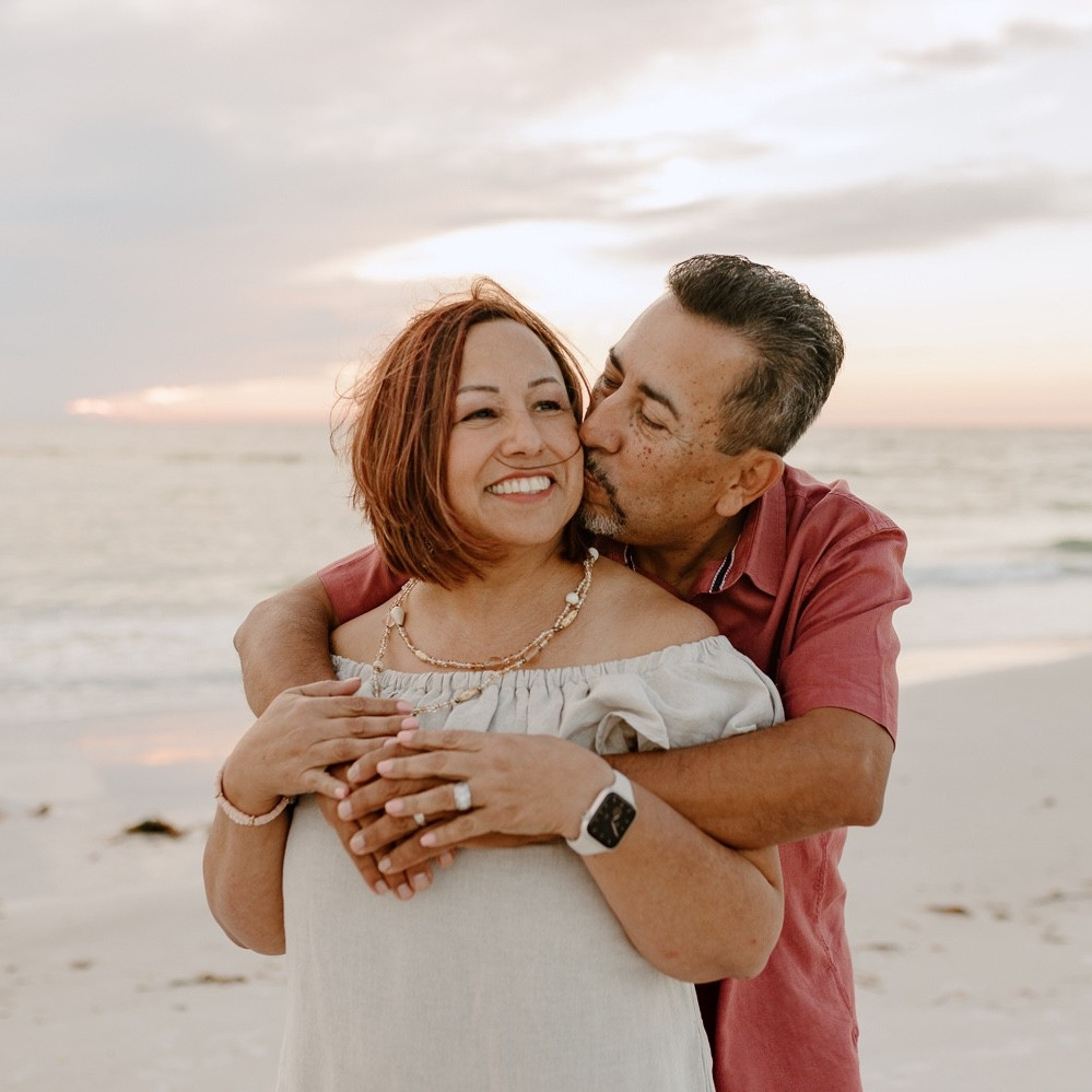 Couple posing at Golden hour at Fort Walton Beach