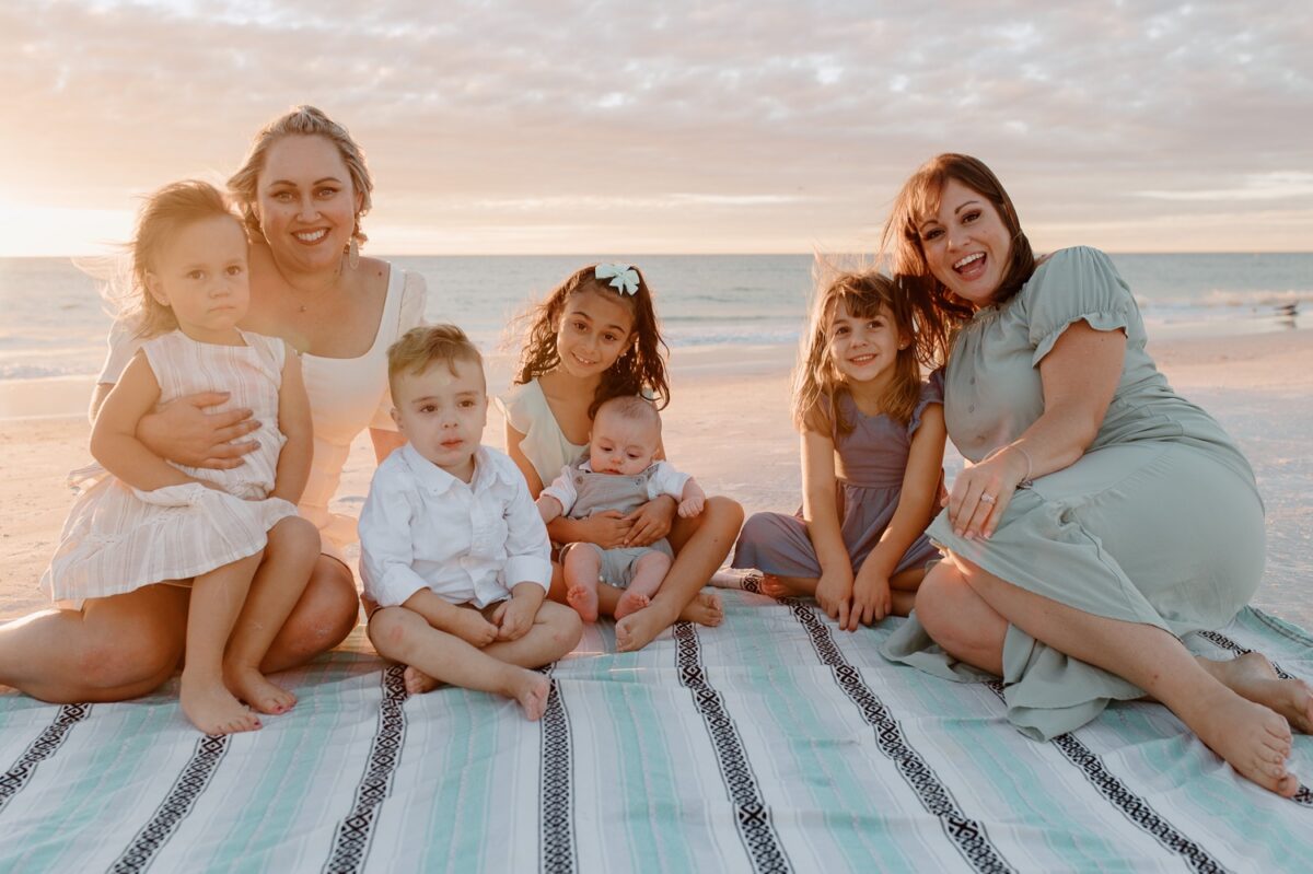 Family photography on Honeymoon Island State Park Florida Clearwater