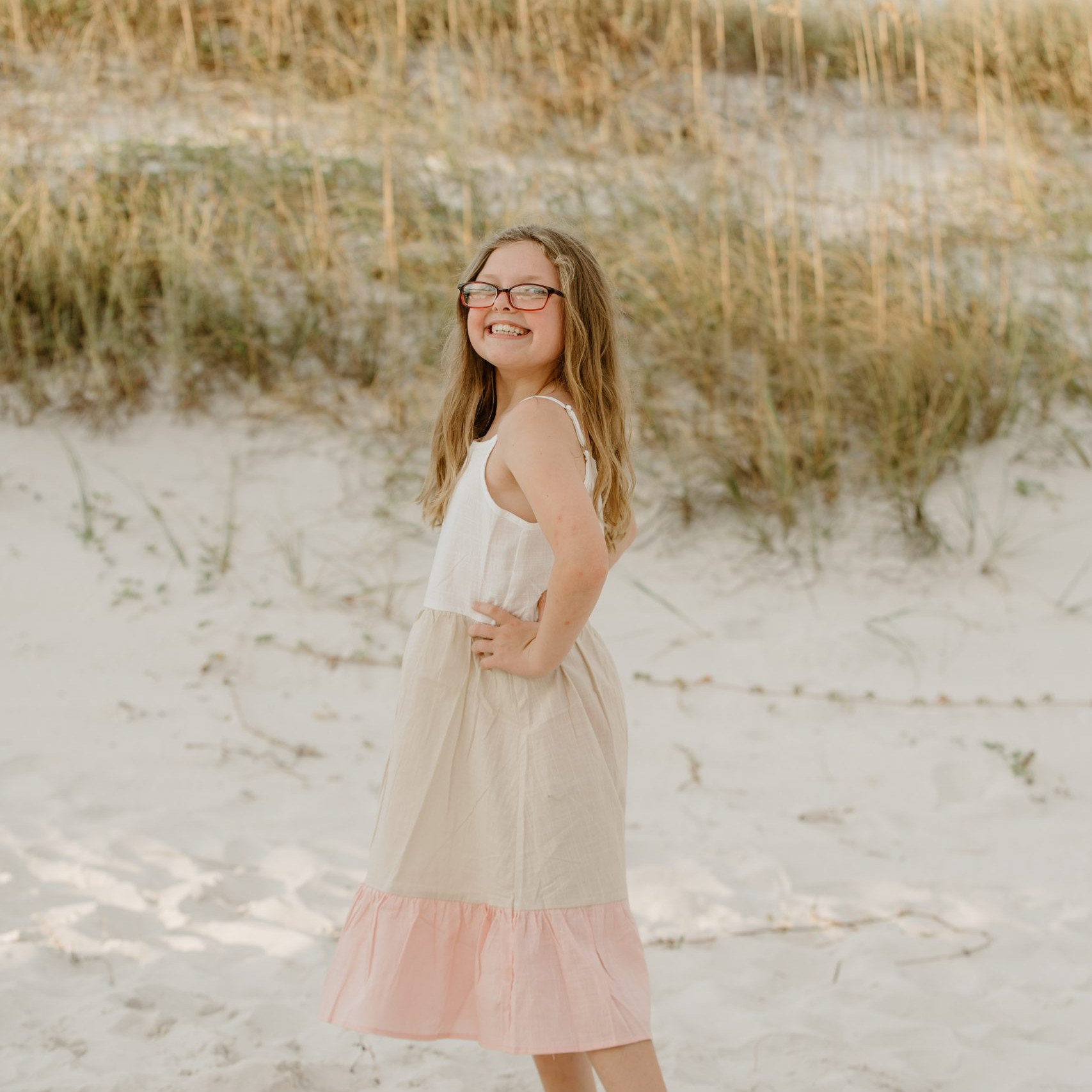 Girl posing on the beach in Panama City Beach, Florida by Shore Shooters